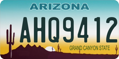 AZ license plate AHQ9412
