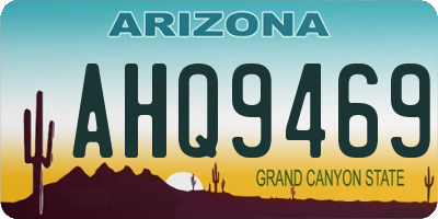 AZ license plate AHQ9469