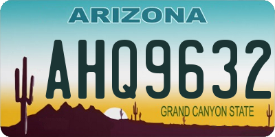 AZ license plate AHQ9632