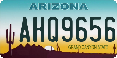 AZ license plate AHQ9656