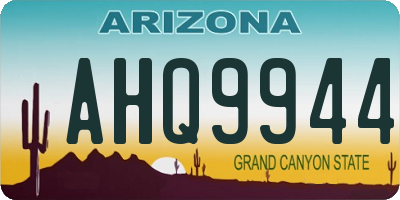 AZ license plate AHQ9944