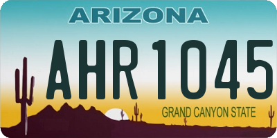 AZ license plate AHR1045