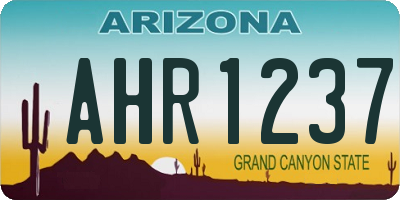 AZ license plate AHR1237