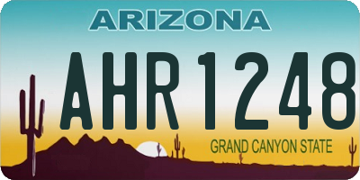 AZ license plate AHR1248