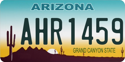 AZ license plate AHR1459