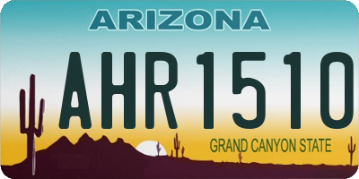 AZ license plate AHR1510