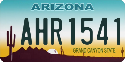 AZ license plate AHR1541