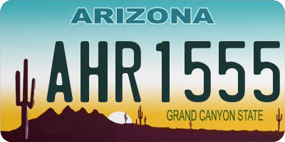 AZ license plate AHR1555
