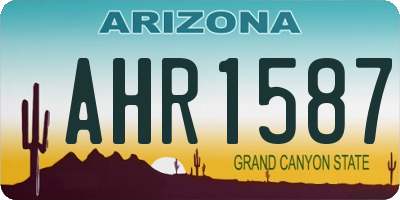 AZ license plate AHR1587