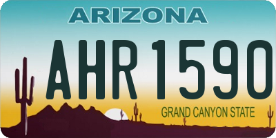 AZ license plate AHR1590
