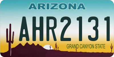 AZ license plate AHR2131