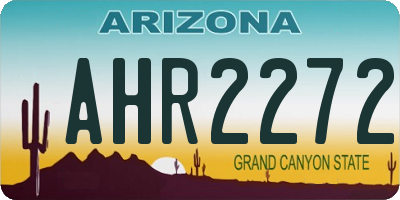 AZ license plate AHR2272