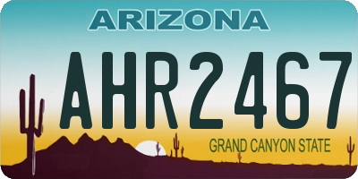 AZ license plate AHR2467