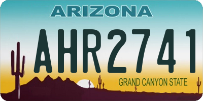 AZ license plate AHR2741