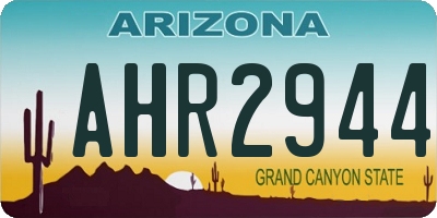 AZ license plate AHR2944