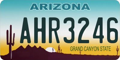 AZ license plate AHR3246