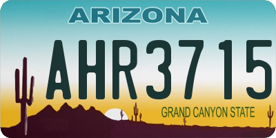 AZ license plate AHR3715