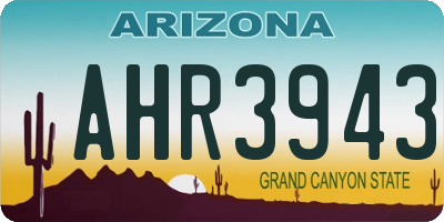 AZ license plate AHR3943