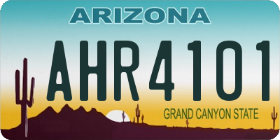 AZ license plate AHR4101