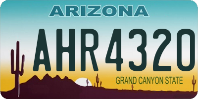 AZ license plate AHR4320