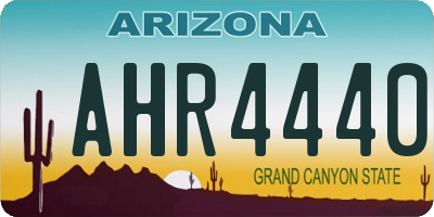 AZ license plate AHR4440
