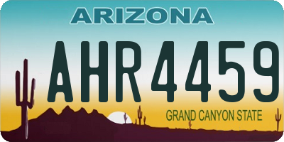 AZ license plate AHR4459