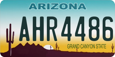 AZ license plate AHR4486