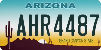 AZ license plate AHR4487
