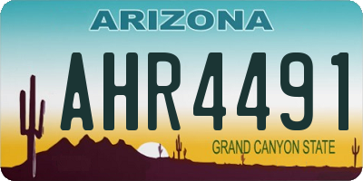 AZ license plate AHR4491