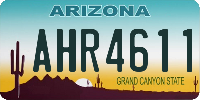 AZ license plate AHR4611