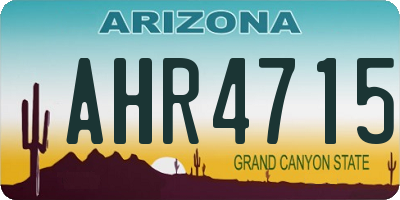 AZ license plate AHR4715