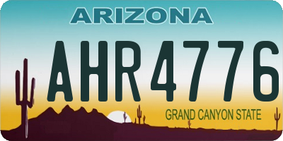 AZ license plate AHR4776