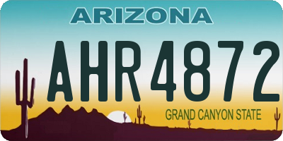 AZ license plate AHR4872