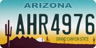 AZ license plate AHR4976