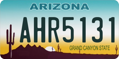 AZ license plate AHR5131