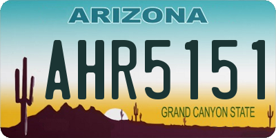 AZ license plate AHR5151