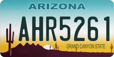 AZ license plate AHR5261