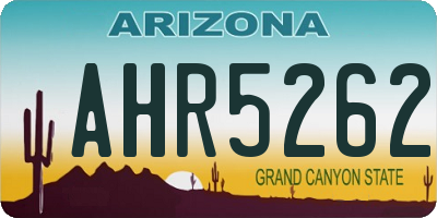 AZ license plate AHR5262
