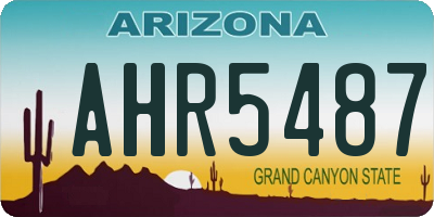 AZ license plate AHR5487