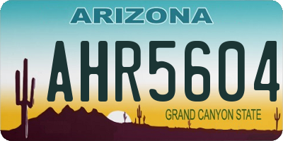 AZ license plate AHR5604