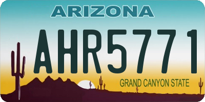 AZ license plate AHR5771