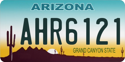 AZ license plate AHR6121