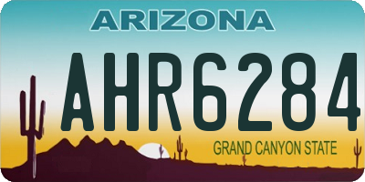 AZ license plate AHR6284