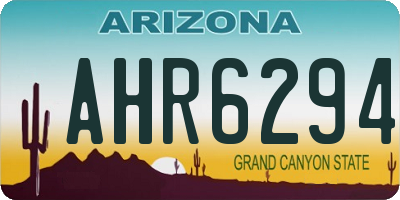 AZ license plate AHR6294