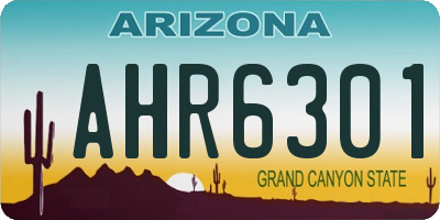 AZ license plate AHR6301