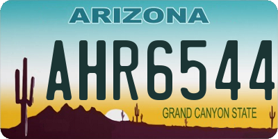 AZ license plate AHR6544