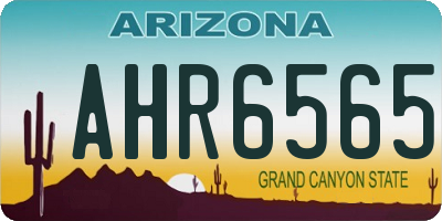 AZ license plate AHR6565
