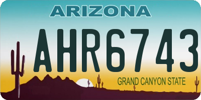 AZ license plate AHR6743