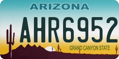 AZ license plate AHR6952