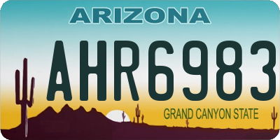 AZ license plate AHR6983